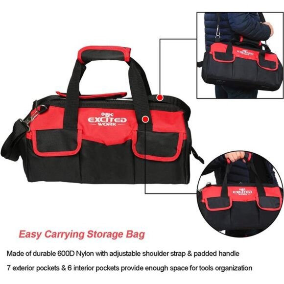 169-Piece Premium Tool Kit with 16 inch Tool Bag - Picture 1 of 7